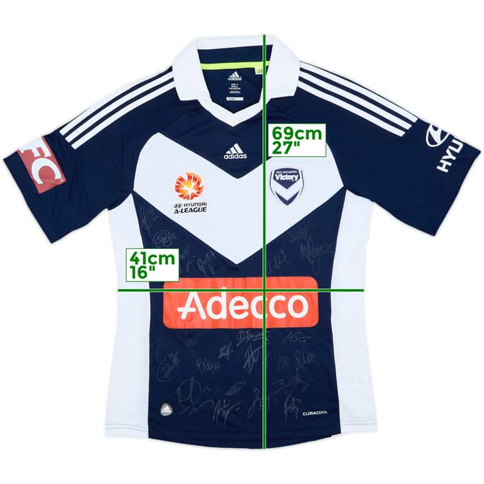 2011-12 Melbourne Victory Signed Home Shirt - 7/10 - (S)