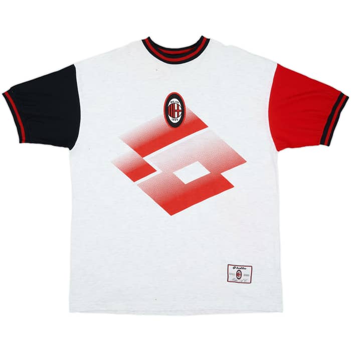 1994-95 AC Milan Lotto Cotton Tee - 4/10 - (XXL)