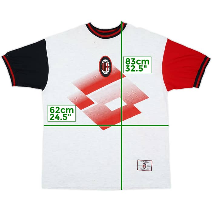 1994-95 AC Milan Lotto Cotton Tee - 4/10 - (XXL)