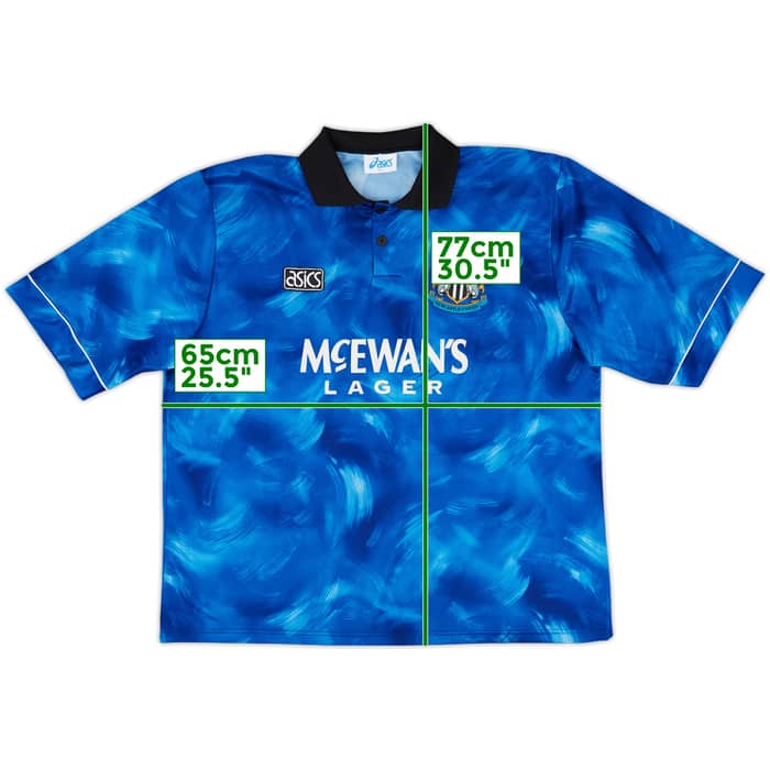 1993-95 Newcastle Away Shirt Cole #9 - 10/10 - (XXL)