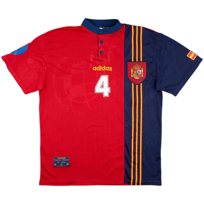 1996-98 Spain U-18 Match Issue Home Shirt #4
