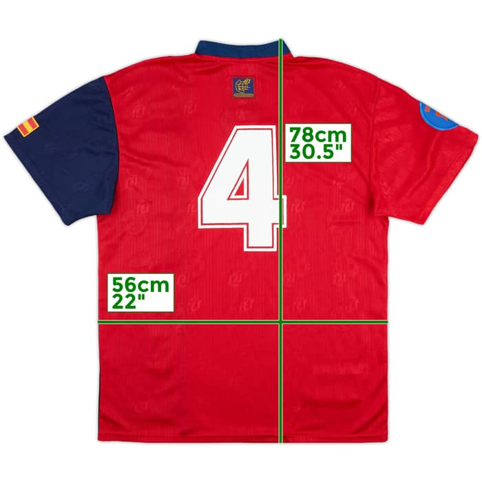 1996-98 Spain U-18 Match Issue Home Shirt #4
