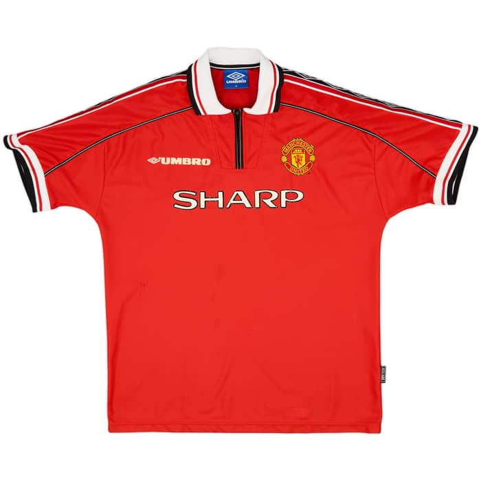 1998-00 Manchester United Home Shirt Beckham #7 - 6/10 - (XL)