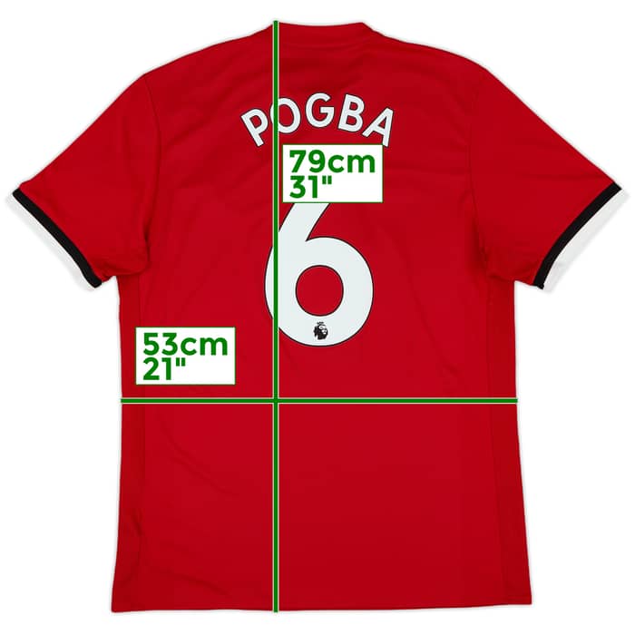 2017-18 Manchester United Home Shirt Pogba #6 - 5/10 - (L)