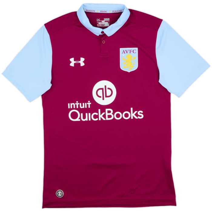 2016-17 Aston Villa Home Shirt - 9/10 - (M)