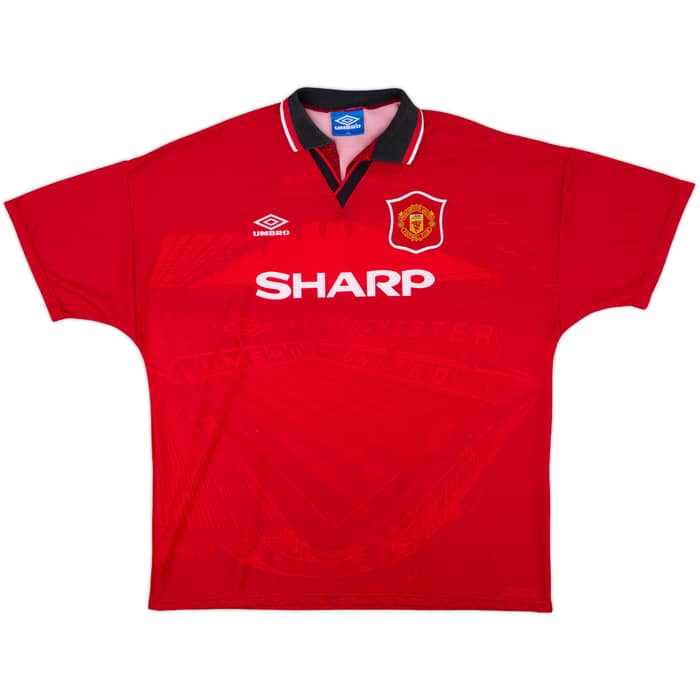 1994-96 Manchester United Home Shirt Cantona #7 - 8/10 - (XXL)