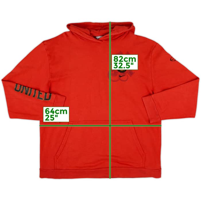 2008-09 Manchester United Nike Hooded Sweat Top - 7/10 - (XXL)