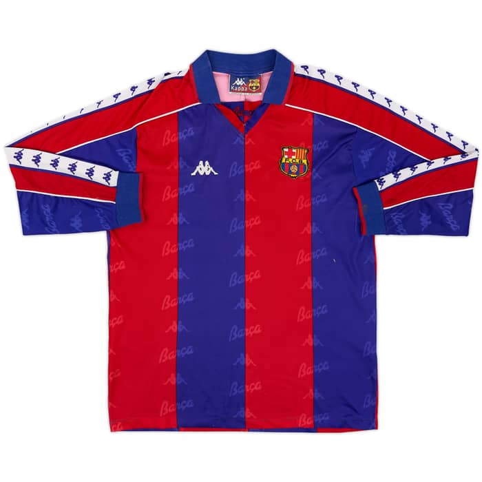 1992-95 Barcelona Home L/S Shirt - 5/10 - (L)