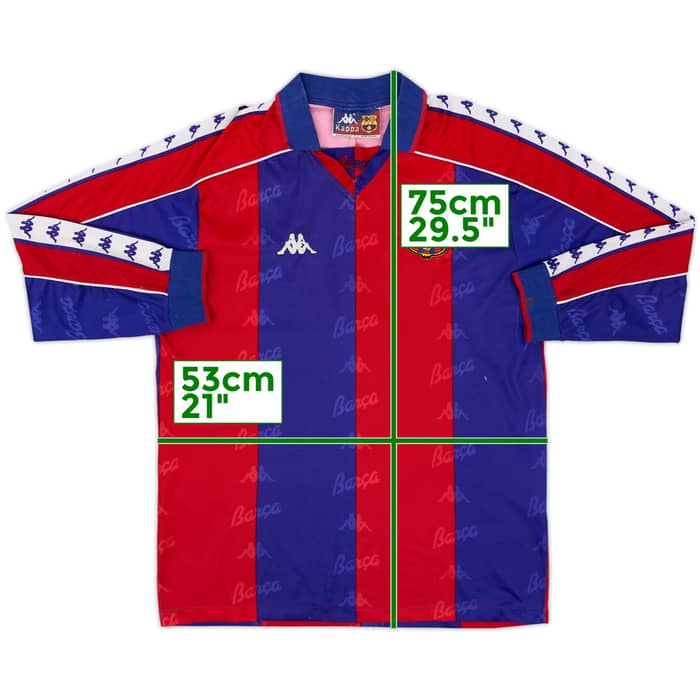 1992-95 Barcelona Home L/S Shirt - 5/10 - (L)
