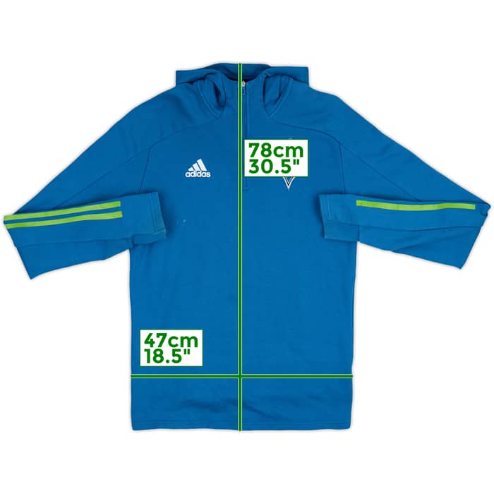 2019-20 Seattle Sounders adidas 1/4 Zip Training Top - 6/10 - (M)