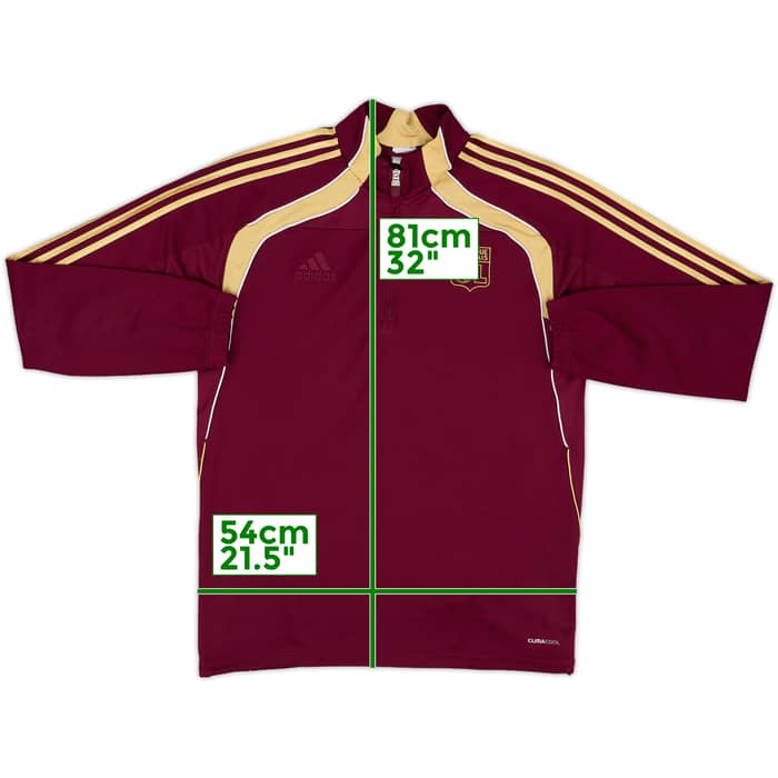 2010-11 Lyon adidas 1/4 Zip Drill Top - 8/10 - (L)