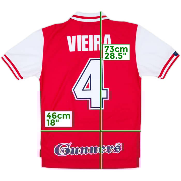 1996-98 Arsenal Home Shirt Vieira #4 - 8/10 - (S)