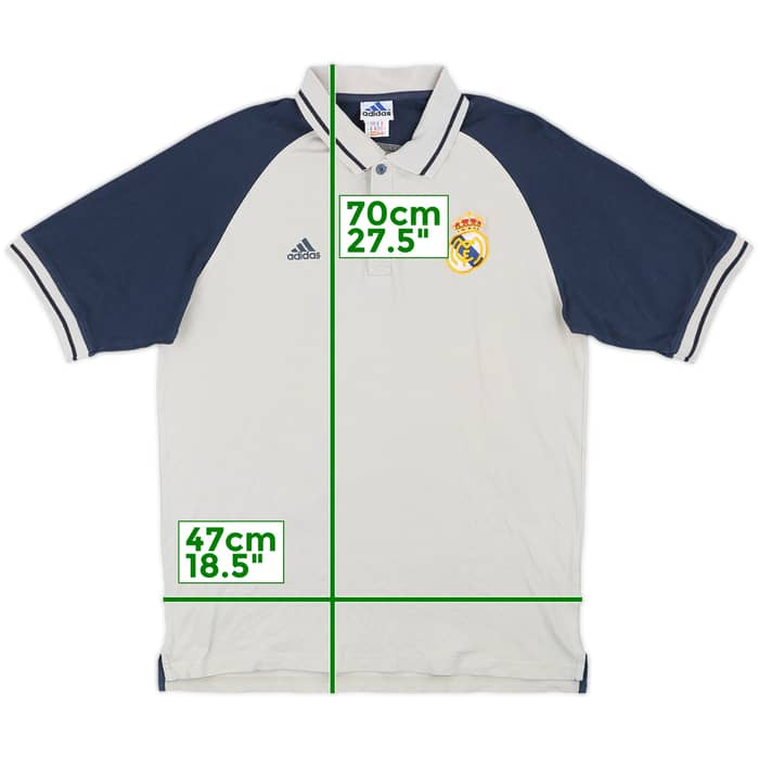 2001-02 Real Madrid adidas Polo Shirt - 9/10 - (L)