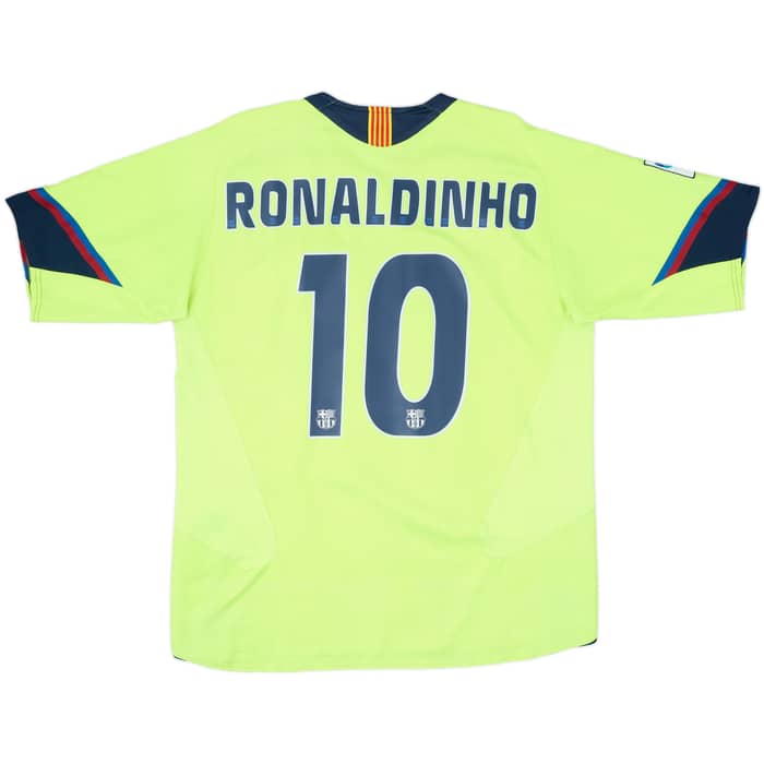 2005-06 Barcelona Away Shirt Ronaldinho #10 - 5/10 - (L)