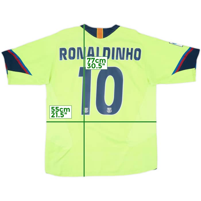 2005-06 Barcelona Away Shirt Ronaldinho #10 - 5/10 - (L)