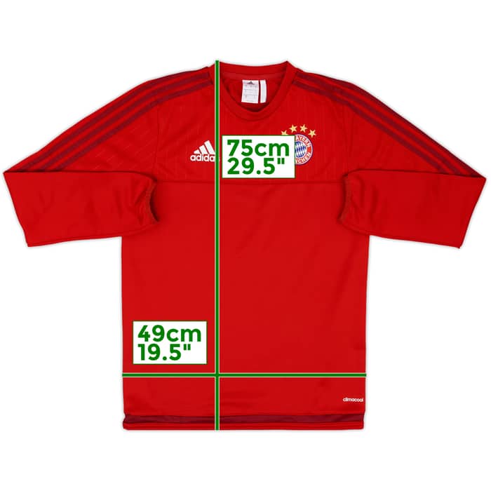 2015-16 Bayern Munich adidas Sweat Top - 7/10 - (S)