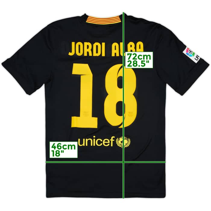 2013-14 Barcelona Third Shirt Jordi Alba #18 - 8/10 - (S)
