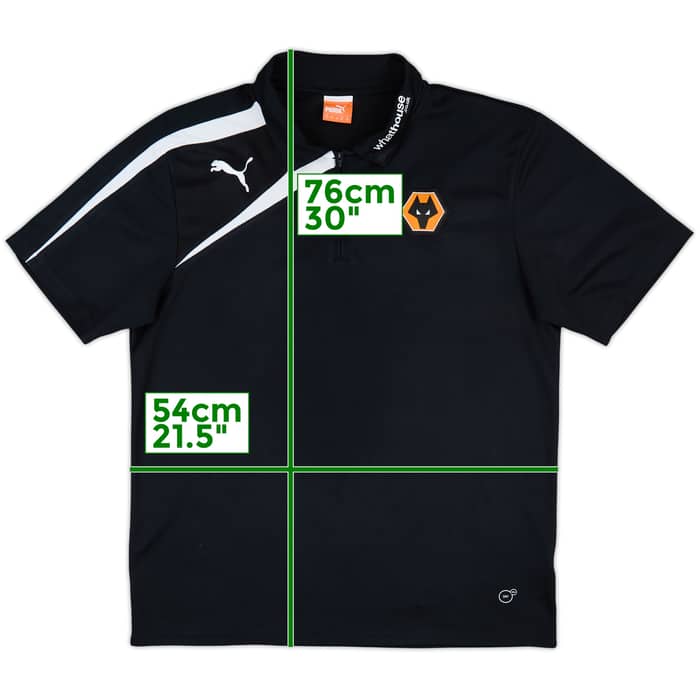 2012-13 Wolves Puma 1/4 Zip Polo Shirt - 8/10 - (XL)