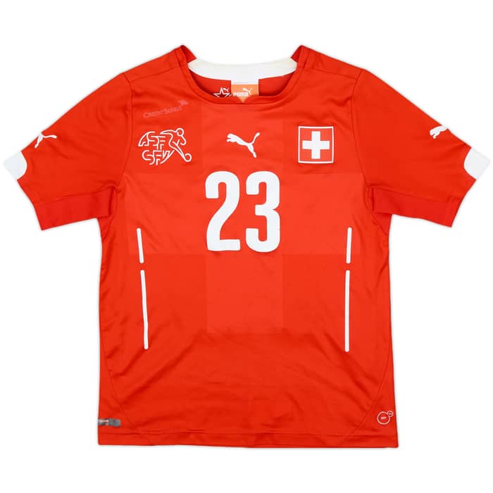 2014-15 Switzerland Home Shirt Shaqiri #23 - 4/10 - (S.Boys)