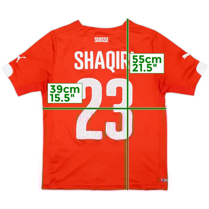 2014-15 Switzerland Home Shirt Shaqiri #23 - 4/10 - (S.Boys)
