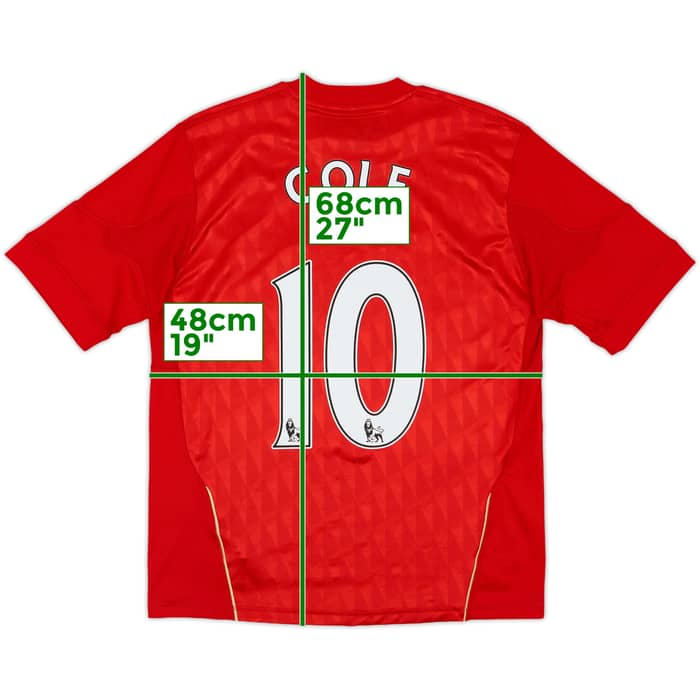 2010-12 Liverpool Home Shirt Cole #10 - 8/10 - (L.Boys)