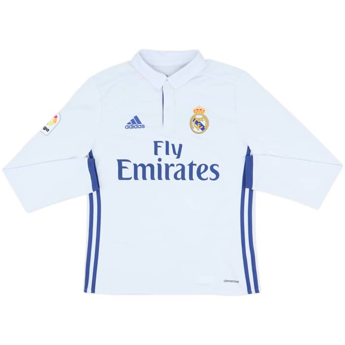 2016-17 Real Madrid Home L/S Shirt Ronaldo #7 - 6/10 - (L.Boys)