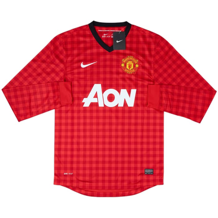 2012-13 Manchester United Home L/S Shirt Rooney #10 (S)