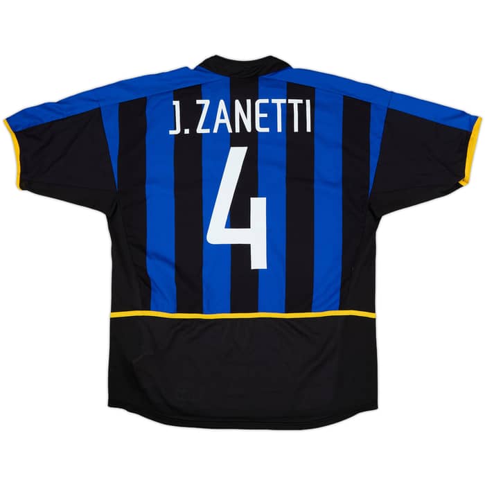2002-03 Inter Milan Home Shirt Zanetti #4 - 9/10 - (L)