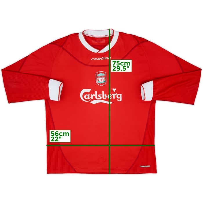 2002-04 Liverpool Home L/S Shirt - 5/10 - (XL)