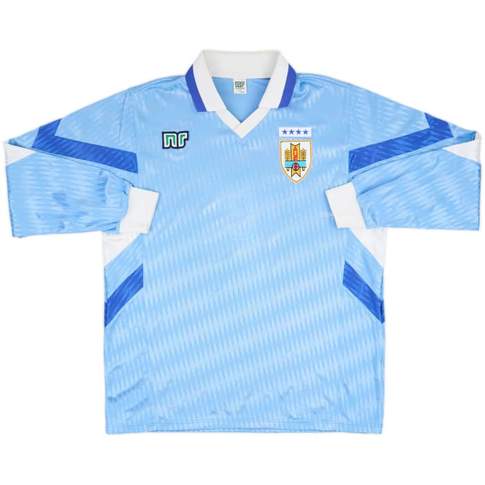 1995-98 Uruguay Home L/S Shirt - 5/10 - (L)