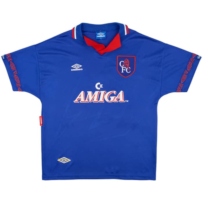 1993-94 Chelsea Home Shirt Hoddle #20 - 8/10 - (XL)