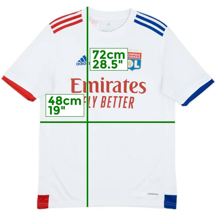 2020-21 Lyon Home Shirt - 8/10 - (XL.Boys)