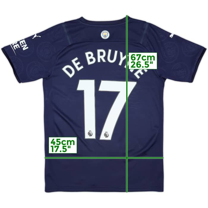 2021-22 Manchester City Third Shirt De Bruyne #17 - 9/10 - (S)