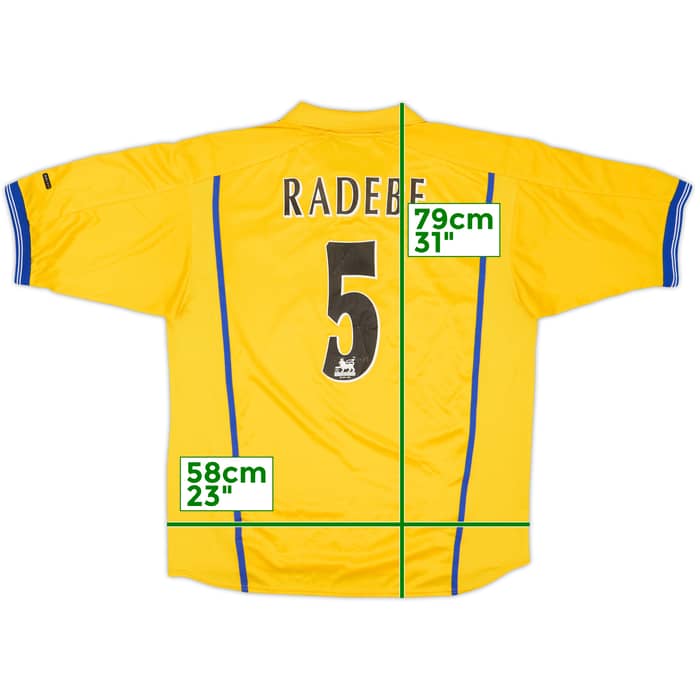 2000-02 Leeds United Away Shirt Radebe #5 - 6/10 - (L)