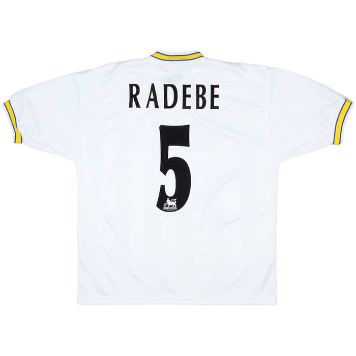 1996-98 Leeds United Home Shirt Radebe #5 - 8/10 - (M)
