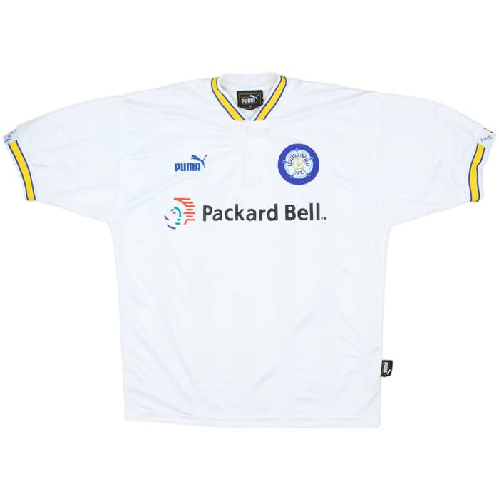 1996-98 Leeds United Home Shirt Radebe #5 - 8/10 - (M)