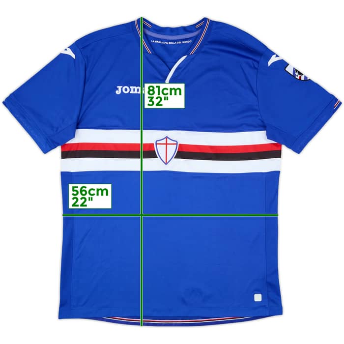 2018-19 Sampdoria Home Shirt - 8/10 - (XL)