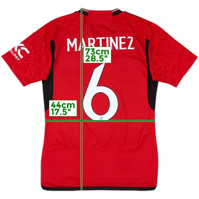 2023-24 Manchester United Home Shirt Martinez #6 - 9/10 - (S)