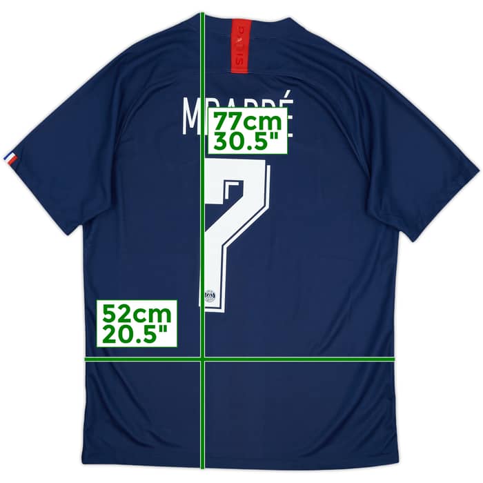 2019-20 Paris Saint-Germain Home Shirt Mbappe #7 - 7/10 - (L)