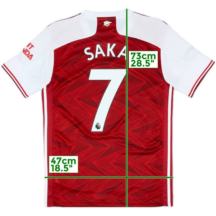 2020-21 Arsenal Home Shirt Saka #7 - 7/10 - (S)