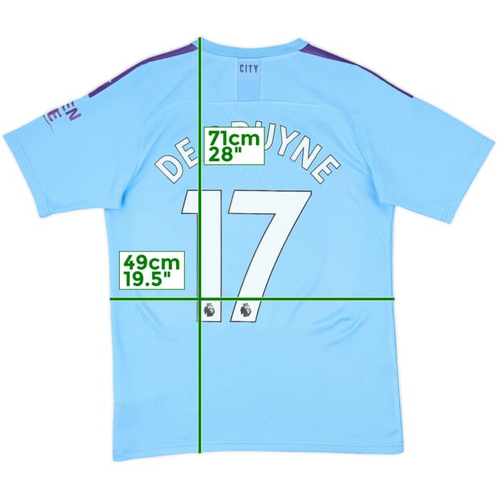 2019-20 Manchester City Home Shirt De Bruyne #17 - 7/10 - (M)