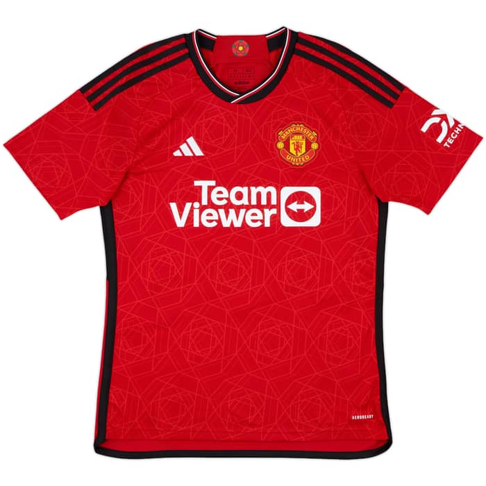 2023-24 Manchester United Home Shirt Martinez #6 - 9/10 - (M)