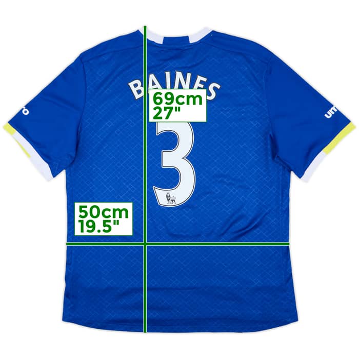 2016-17 Everton Home Shirt Baines #3 - 9/10 - (XL)