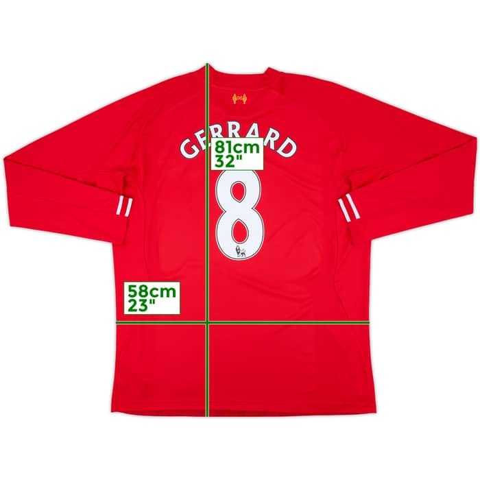 2013-14 Liverpool Home L/S Shirt Gerrard #8 - 7/10 - (3XL)