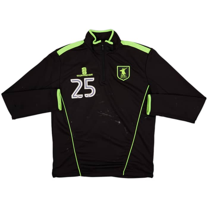 2018-19 Mansfield Town Surridge Player Issue 1/4 Zip Drill Top #25 - 5/10 - (L)