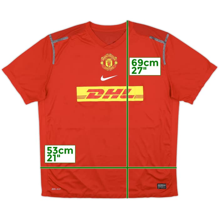 2012-13 Manchester United Player Issue Nike Training Shirt - 7/10 - (XXL)