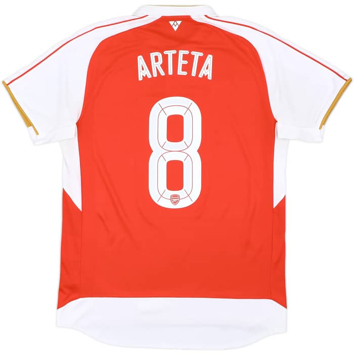2015-16 Arsenal Home Shirt Arteta #8 - 9/10 - (L)