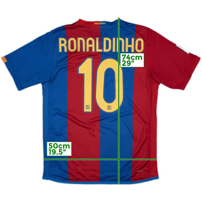 2006-07 Barcelona Home Shirt Ronaldinho #10 - 9/10 - (M)