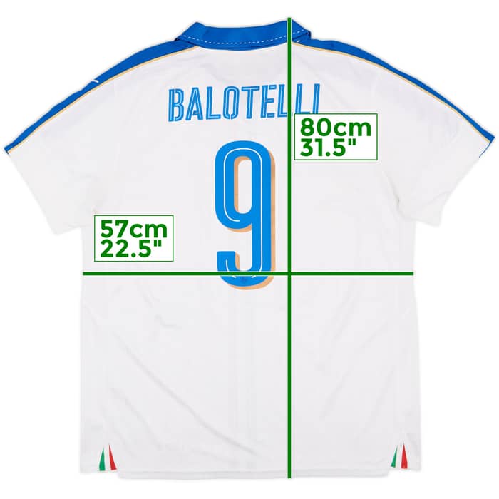 2016-17 Italy Away Shirt Balotelli #9 - 7/10 - (XL)