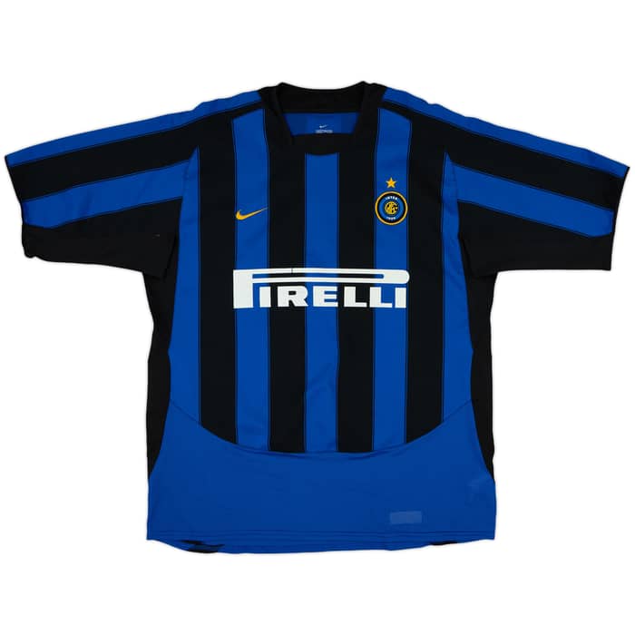 2003-04 Inter Milan Home Shirt J.Zanetti #4 - 6/10 - (XL)